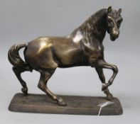 A modern bronze of a horse height 28.5cm