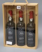 Three bottles of Calem Porto 1977 vintage port