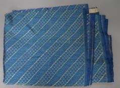 A blue and gold Sari