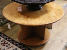 An Art Deco oak coffee table W.70cm