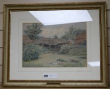 Wilmot Pilsbury, watercolour, High Beech, Epping Forest, signed and dated 1883, 25 x 35cm