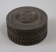 A 19th century Ceylonese hardwood snuff box