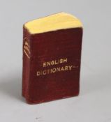 Miniature Book - The Smallest English Dictionary in the World, David Bryce, Glasgow [c.1896] 3 x