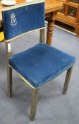 A 1977 Queen Elizabeth II Silver Jubilee replica of the Peers chairs as used in the Coronation,