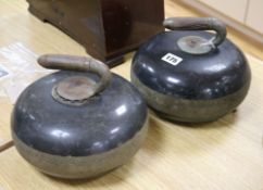 A pair of curling stones