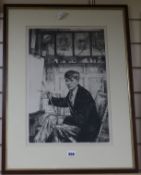 Francis Dodd (1874-1949), etching, Portrait of Charles Cundall, signed in pencil, 45 x 30cmex