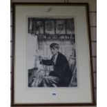 Francis Dodd (1874-1949), etching, Portrait of Charles Cundall, signed in pencil, 45 x 30cmex