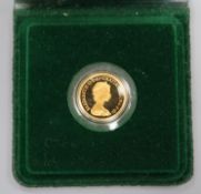 A cased 1980 proof gold full sovereignex Congelow House