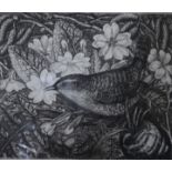 Robin Tanner, wood engraving, 'Wren and Primrose', 9 x 11cm, unframed