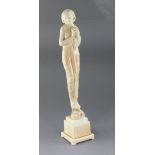 A rare Doulton & Co blush ivory figure 'Spring' HN1774, modelled by R. Garbe, c.1933, height 53cm,