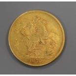 A Victoria 1876 gold full sovereign.ex Congelow House