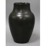 Edward Thomas Radford. A black Royal Lancastrian (Pilkington) vase c.1930 height 26.5cm