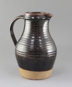 A large Leach family stoneware jug, Lowerdown Pottery height 30cm