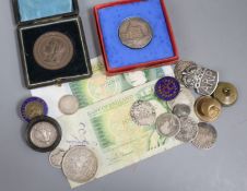 A quantity of coins, medals etc