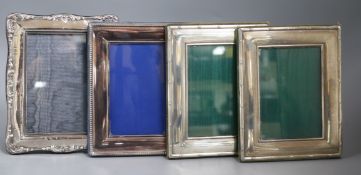 A pair of modern silver mounted photograph frames, Harrods Ltd, Sheffield, 1992/3 and two other