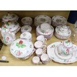 A French K & G Luneville 'Old Strasbourg' pattern faience pottery part dinner and breakfast service,