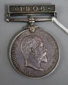 Natal rebellion medal with 1906 clasp awarded to HM Buckley Mtd Rifles- no ribbon