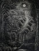 Robin Tanner, wood engraving, 'Full Moon', signed in pencil, 24 x 19cm, unframed