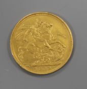 A Victoria 1900 gold full sovereign.