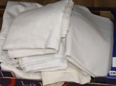 Eight French provincial linen sheets