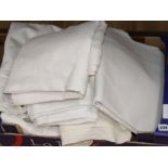 Eight French provincial linen sheets