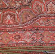 A Victorian red ground Paisley shawlex Congelow House