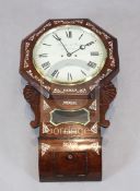 Barnby & Rust, Market Place, Hull. An early Victorian mother of pearl inset rosewood drop dial