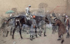 Cecil Aldin (1870-1935)pastel'The Winner' (illustration for John Masefield's 1920 racing ballad, '