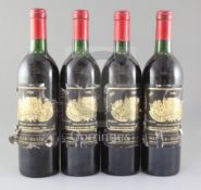 Four bottles of Chateau Palmer, Mahler Besse, Margaux, 1986.