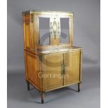 A Louis XVI ormolu mounted satinwood and rosewood writing cabinet, by Godefroy Dester, with all