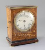 Alex Smart, South Audley Street, London. An early 19th century inlaid walnut eight day timepiece