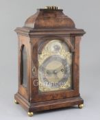 William Page of London. An early 18th century style walnut bracket clock, with twin fusee anchor