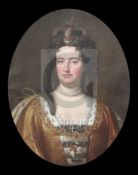 After John Closterman (1660-1713)oil on canvasPortrait of Queen Anne30.5 x 24.5in.