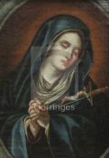 17th century German Schooloil on wooden panelMater Dolorosa - The Virgin Mary with a sword12 x 8.