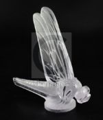 Grande Libellule/Large Dragonfly. A glass mascot by René Lalique, introduced on 23/5/1928, No.