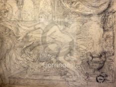 Armand Point (1860-1932)pencil drawingOdalisque1932 Studio Sale stamp9.25 x 12.25in., unframed