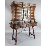 An Althorp 'Living History Collection' walnut and mahogany Renaissance cocktail cabinet on stand,