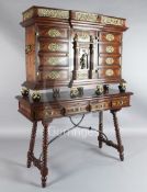 An Althorp 'Living History Collection' walnut and mahogany Renaissance cocktail cabinet on stand,