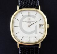 A gentleman's 18ct gold Vacheron & Constantin automatic dress wrist watch, with shaped octagonal