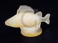 Perche Poisson/Perch. A glass mascot by René Lalique, introduced on 20/4/1929, No.1158, in