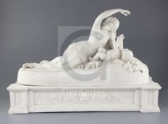 A large Copeland parian figure group, Ino and the Infant Bacchus, after J.H. Foley, c.1851,