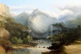 James Poole (1804-1886)oil on canvasA scene in the Scottish Highlands, 1844signed24 x 5in.