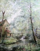 Gaston Thierry (1922-)oil on canvasLe Moulin D'Antoinettesigned, inscribed verso32 x 25.75in.
