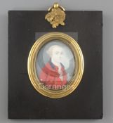 Thomas Redmond (c.1745-1785)oil on ivoryMiniature portrait of John Murray, 3rd Duke of Atholl 1729-