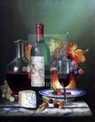 § Raymond Campbell (b.1956)oil on canvasChateau Bon Pasteur Pomerol 1985signed19.5 x 15.5in.