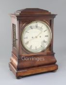 Blundell of London. An early Victorian mahogany hour repeating eight day bracket clock, with painted