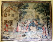 A 'Teniers' tapestry, London c.1725, attributed to the workshop of John Vanderbank, woven with