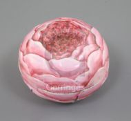 A Spode rose box and cover, circa 1810-1815, naturalistically modelled as a single bloom, painted