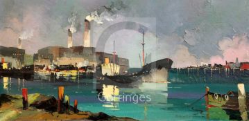 § Cecil Rochfort D'Oyly John (1906-1993)oil on canvasShoreham Harbour, Eveningsigned and inscribed