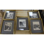 Donald Crawford, 4 photo etchings, Highland landscapes, 15 x 12cm